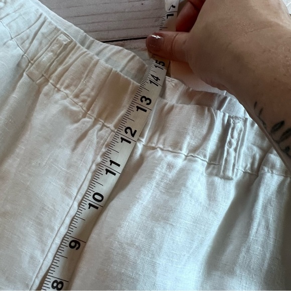 Quince 100% European Linen Pants White Sz X-Large Elastic Waist Relaxed Fit - Picture 15 of 16